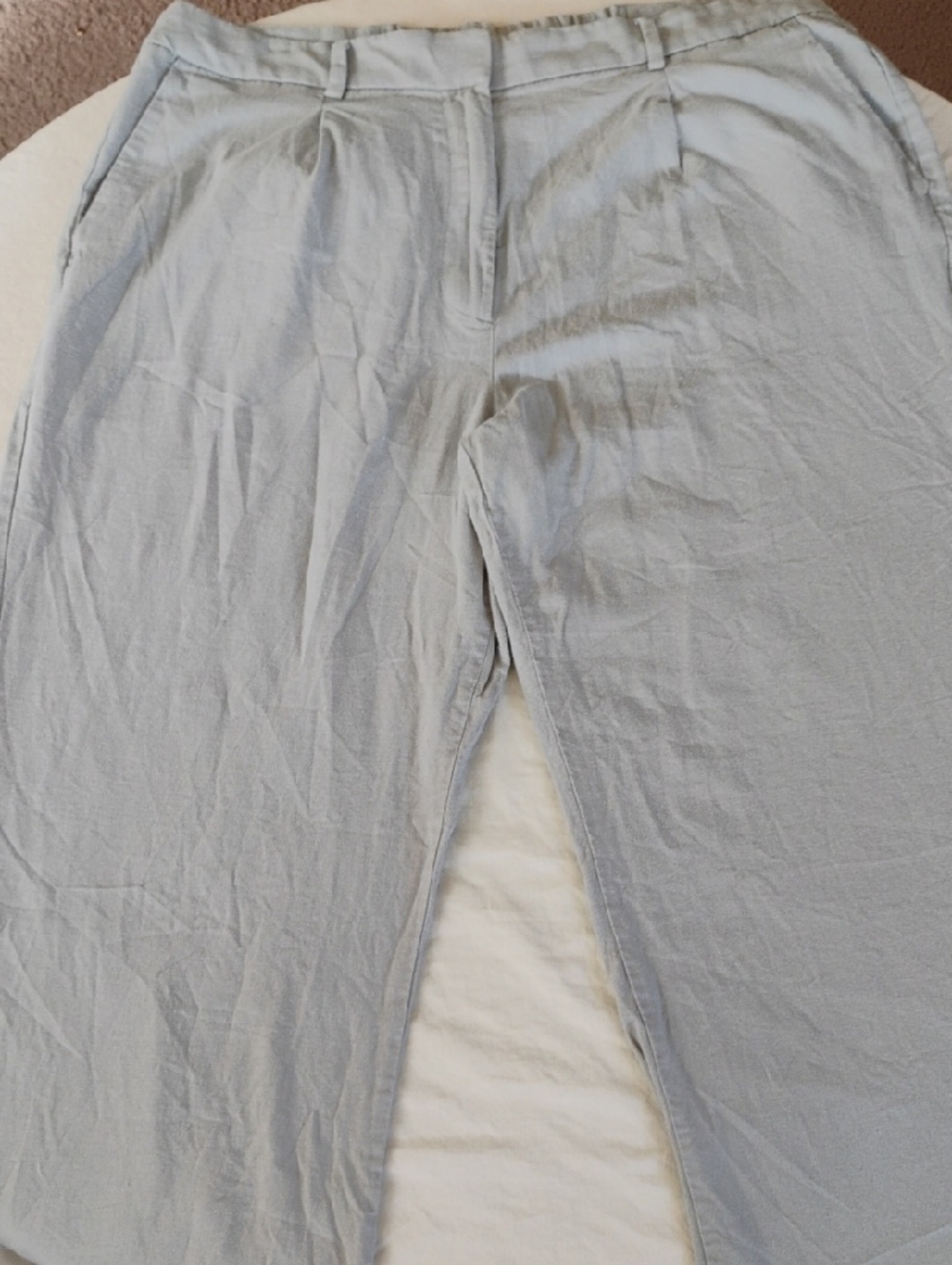 Old Navy Sage Green Wide Leg Linen Trousers Sz XL